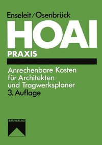 Buch Cover HOAI: Anrechenbare Kosten für Architekten und Tragwerksplaner