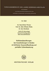 Buch Cover Kohärenzbeziehungen bei Ausscheidungen in Oxiden mit dichtester Sauerstoffpackung und partieller Lückenbesetzung