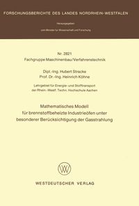 Buch Cover Mathematisches Modell für brennstoffbeheizte Industrieöfen unter besonderer Berücksichtigung der Gasstrahlung
