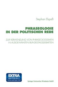 Buch Cover Phraseologie in der Politischen Rede