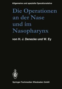 Buch Cover Die Operationen an der Nase und im Nasopharynx