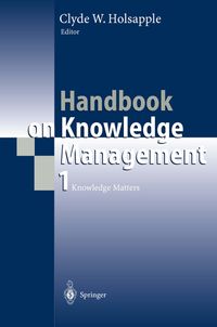 Buch Cover Handbook on Knowledge Management 1