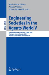 Buch Cover Engineering Societies in the Agents World V