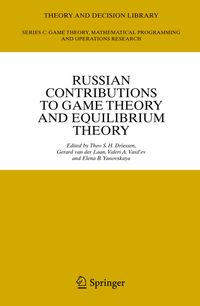 Buch Cover Russian Contributions to Game Theory and Equilibrium Theory