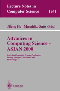 Buch Cover Advances in Computing Science - ASIAN 2000