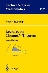 Buch Cover Lectures on Choquet's Theorem