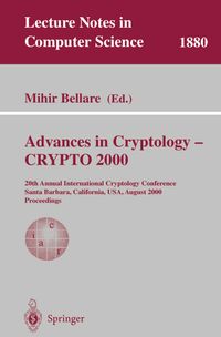 Buch Cover Advances in Cryptology - CRYPTO 2000