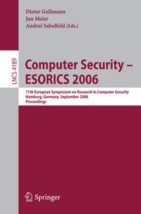 Buch Cover Computer Security – ESORICS 2006