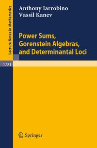 Buch Cover Power Sums, Gorenstein Algebras, and Determinantal Loci