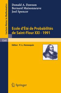 Buch Cover Ecole d'Ete de Probabilites de Saint-Flour XXI - 1991