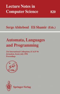 Buch Cover Automata, Languages, and Programming