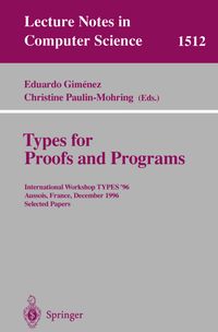 Buch Cover Types for Proofs and Programs