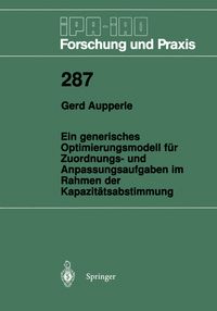 Buch Cover Ein generisches Optimierungsmodell für Zuordnungs- und Anpassungsaufgaben im Rahmen der Kapazitätsabstimmung