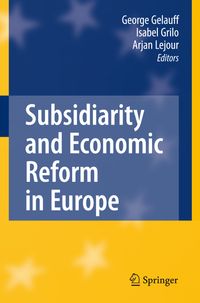 Buch Cover Subsidiarity and Economic Reform in Europe