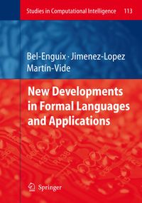 Buch Cover New Developments in Formal Languages and Applications