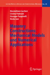 Buch Cover Masonry Constructions: Mechanical Models and Numerical Applications