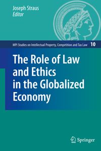 Buch Cover The Role of Law and Ethics in the Globalized Economy