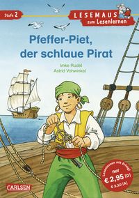 Buch Cover LESEMAUS zum Lesenlernen Stufe 2: Pfeffer-Piet, der schlaue Pirat