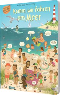Buch Cover Komm, wir fahren ans Meer (Constanze von Kitzings Wimmelgeschichten 4)