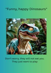 Buch Cover The Funny, Happy Dinosaurs Coloring Book