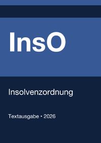 Buch Cover InsO - Insolvenzordnung (Deutschland) 2026
