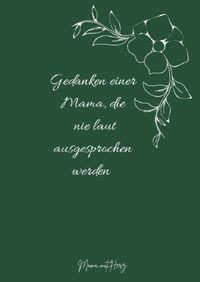 Buch Cover Gedanken einer Mama die nie laut ausgesprochen werden