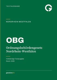 Buch Cover OBG – Ordnungsbehördengesetz Nordrhein-Westfalen