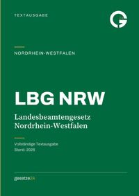 Buch Cover LBG NRW – Landesbeamtengesetz Nordrhein-Westfalen