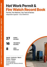 Buch Cover Hot Work Permit &amp; Fire Watch Record Book