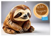Buch Cover Wilde Origami Tiere (Wandkalender 2027 DIN A3 quer), CALVENDO Monatskalender