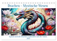 Buch Cover Drachen - Mystische Wesen (Tischkalender 2027 DIN A5 quer), CALVENDO Monatskalender