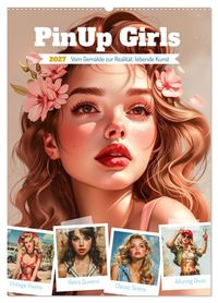 Buch Cover PinUp Girls (Wandkalender 2027 DIN A2 hoch), CALVENDO Monatskalender