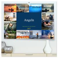 Buch Cover Angeln - Impressionen mit coolen Sprüchen (hochwertiger Premium Wandkalender 2027 DIN A2 quer), Kunstdruck in Hochglanz