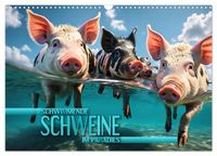 Buch Cover Schwimmende Schweine im Paradies (Wandkalender 2027 DIN A3 quer), CALVENDO Monatskalender