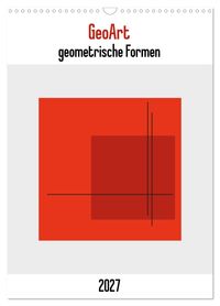 Buch Cover GeoArt - geometrische Formen (Wandkalender 2027 DIN A3 hoch), CALVENDO Monatskalender
