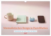Buch Cover Minimalistisches Design in Pastellfarben (Wandkalender 2027 DIN A3 quer), CALVENDO Monatskalender