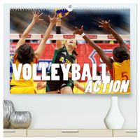 Buch Cover Volleyball Action (hochwertiger Premium Wandkalender 2027 DIN A2 quer), Kunstdruck in Hochglanz