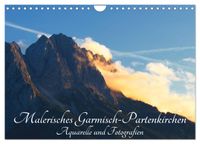 Buch Cover Malerisches Garmisch Partenkirchen - Aquarelle und Fotografien (Wandkalender 2027 DIN A4 quer), CALVENDO Monatskalender
