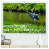 Buch Cover Reiher in der Elbmarsch (hochwertiger Premium Wandkalender 2027 DIN A2 quer), Kunstdruck in Hochglanz