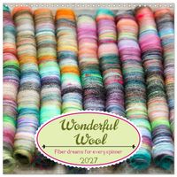 Buch Cover Wonderful Wool - Fiber dreams for every spinner (Wall Calendar 2027 12 × 12 Inch) CALVENDO 12 Month Wall Calendar