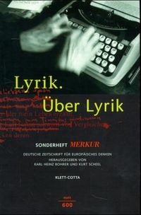 Buch Cover Lyrik. Über Lyrik