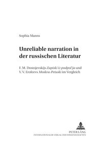 Buch Cover «Unreliable narration» in der russischen Literatur