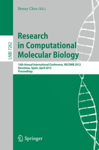 Buch Cover Research in Computational Molecular Biology
