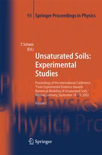 Buch Cover Unsaturated Soils: Experimental Studies