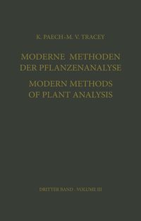 Buch Cover Moderne Methoden der Pflanzenanalyse / Modern Methods of Plant Analysis