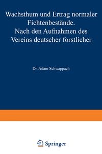 Buch Cover Wachstum und Ertrag normaler Fichtenbestände