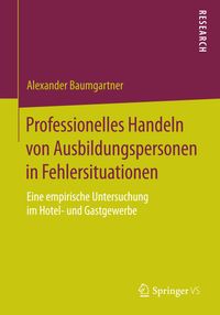 Buch Cover Professionelles Handeln von Ausbildungspersonen in Fehlersituationen