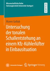 Buch Cover Untersuchung der tonalen Schallentstehung an einem Kfz-Kühlerlüfter in Einbausituation