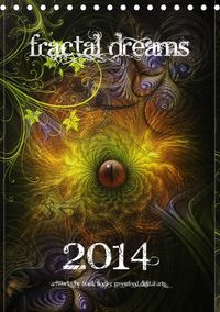 Buch Cover fractal dreams - artworks by Frank Fiedler Greenfeed Digital Arts (Tischkalender 2014 DIN A5 hoch)