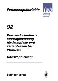 Buch Cover Personalorientierte Montageplanung für komplexe und variantenreiche Produkte